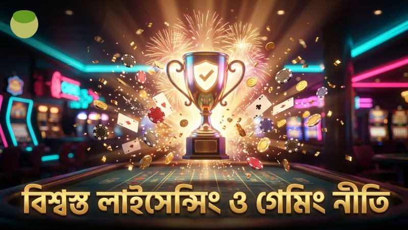 বিশ্বস্ত লাইসেন্সিং ও দায়িত্বশীল গেমিং নীতি রক্ষা করা হয়
